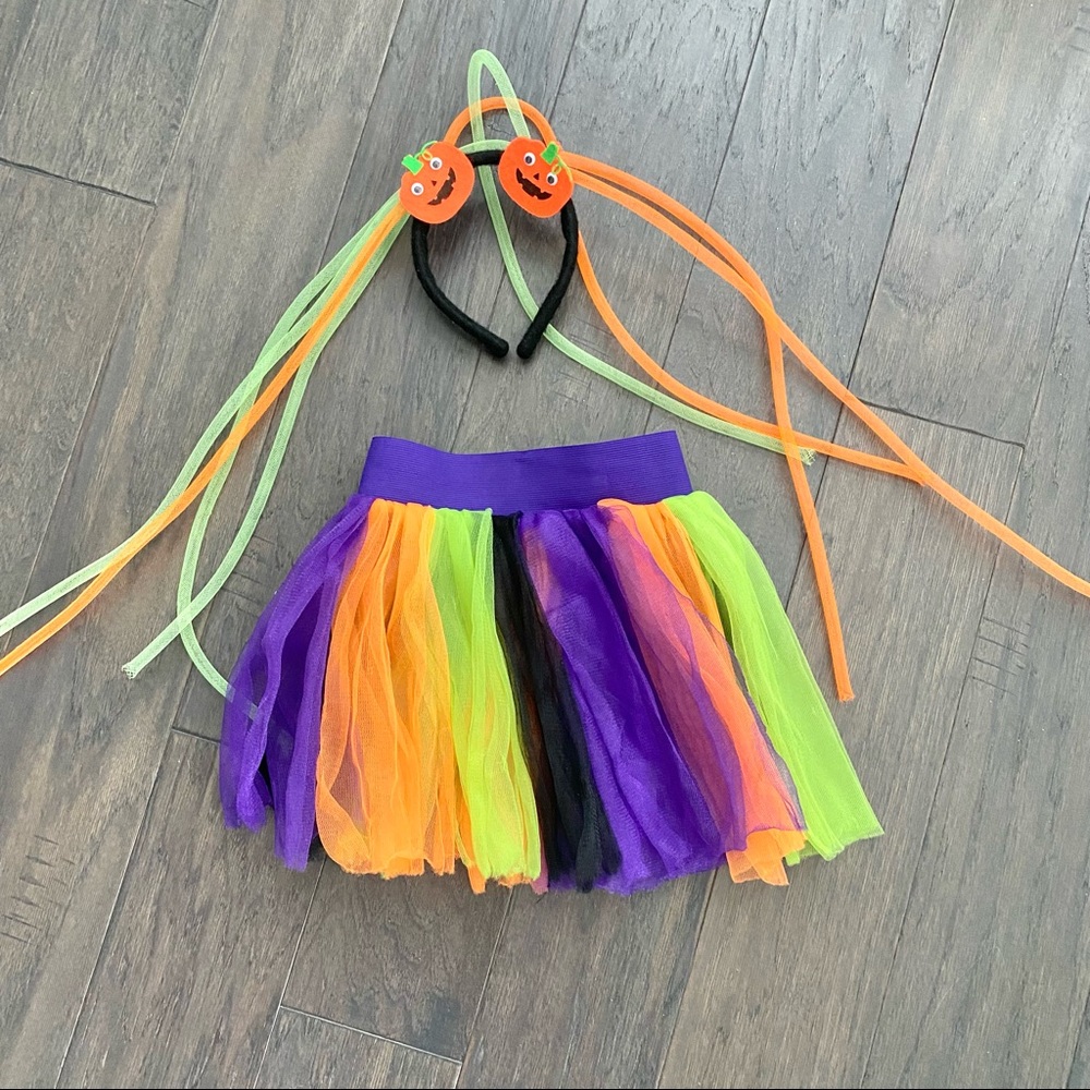 Wacky Halloween Headband & Tulle Skirt